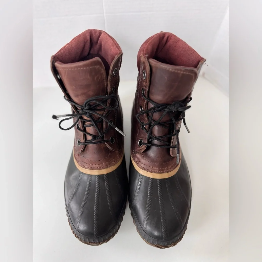 Sorel Cheyanne Winter Snow Duck Rain Rubber Leather Boots Shoes Men’s Size 10